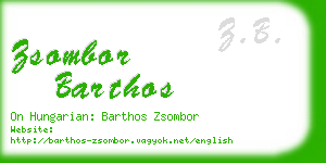 zsombor barthos business card